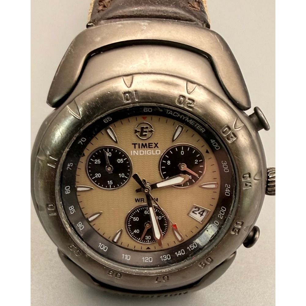 Timex Expedition Chronograph Men's Watch – Runs – Stem Will Not Stay In – Repair